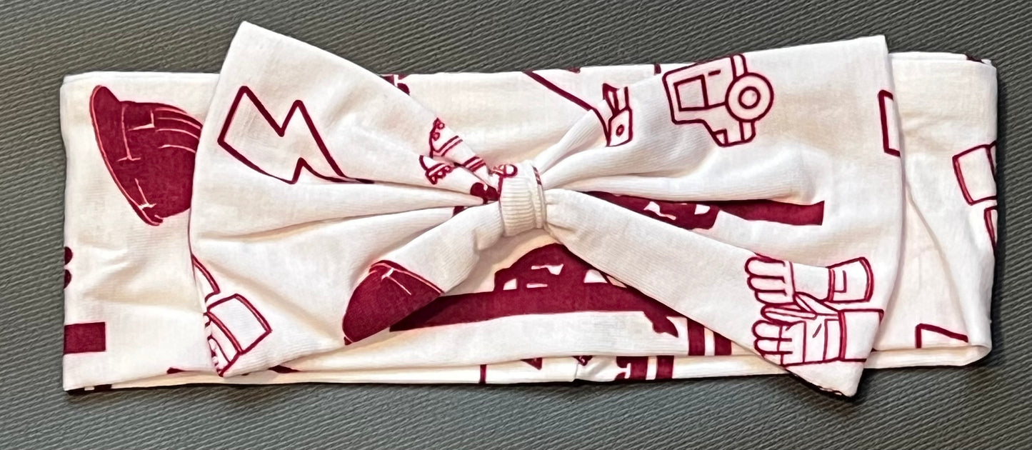 Maroon Lineman Bow