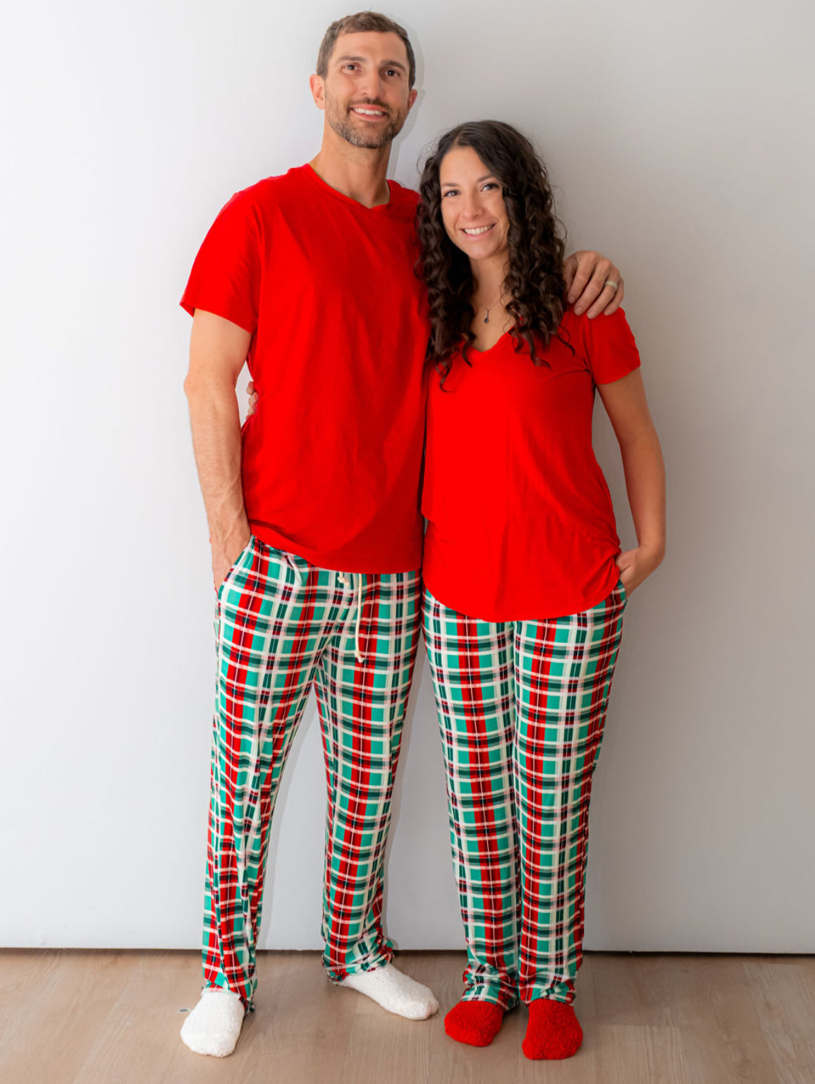 Christmas Plaid Women's Bamboo Pajama Pants