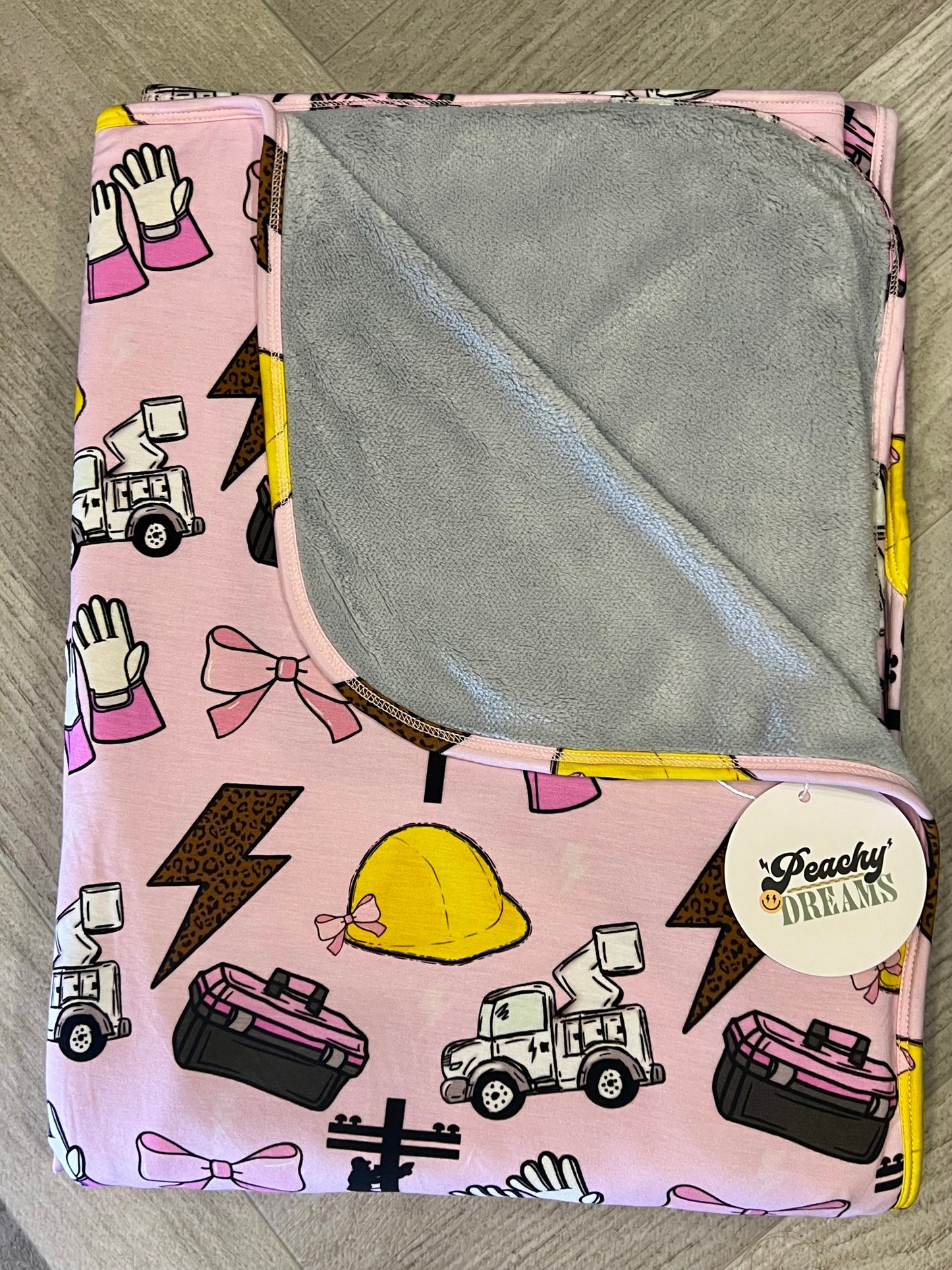 Pink Lineman Blanket