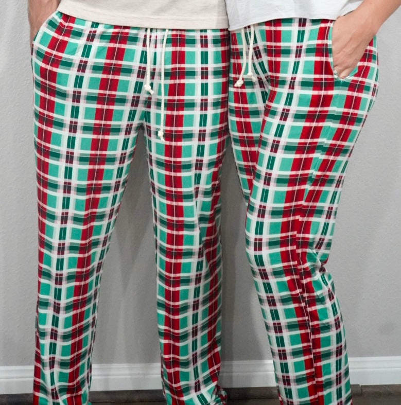 Christmas Plaid Women's Bamboo Pajama Pants
