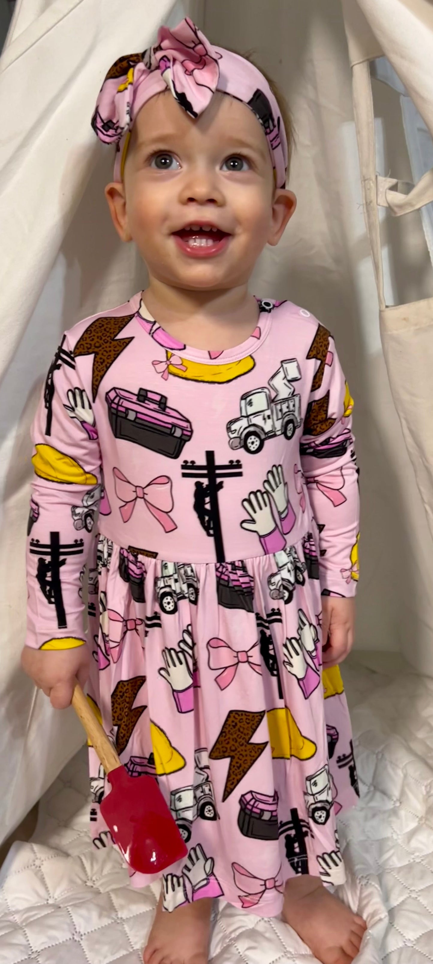 Pink Lineman Twirl Dress