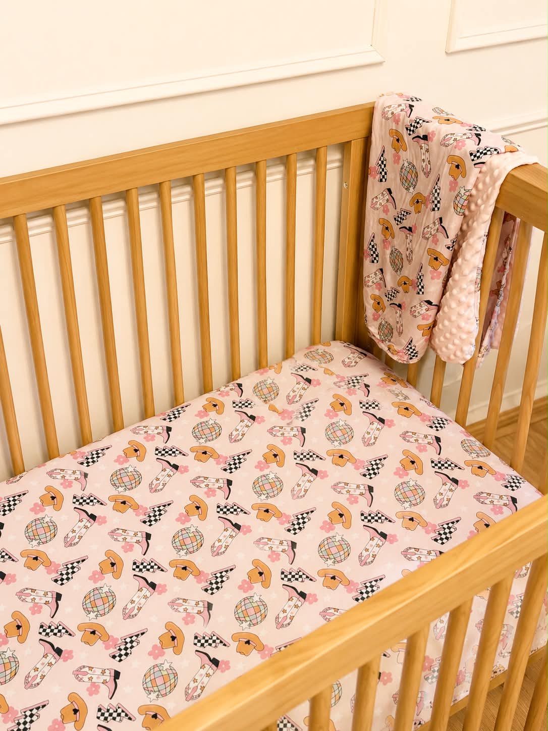 Disco Cowgirl Crib Sheet Set