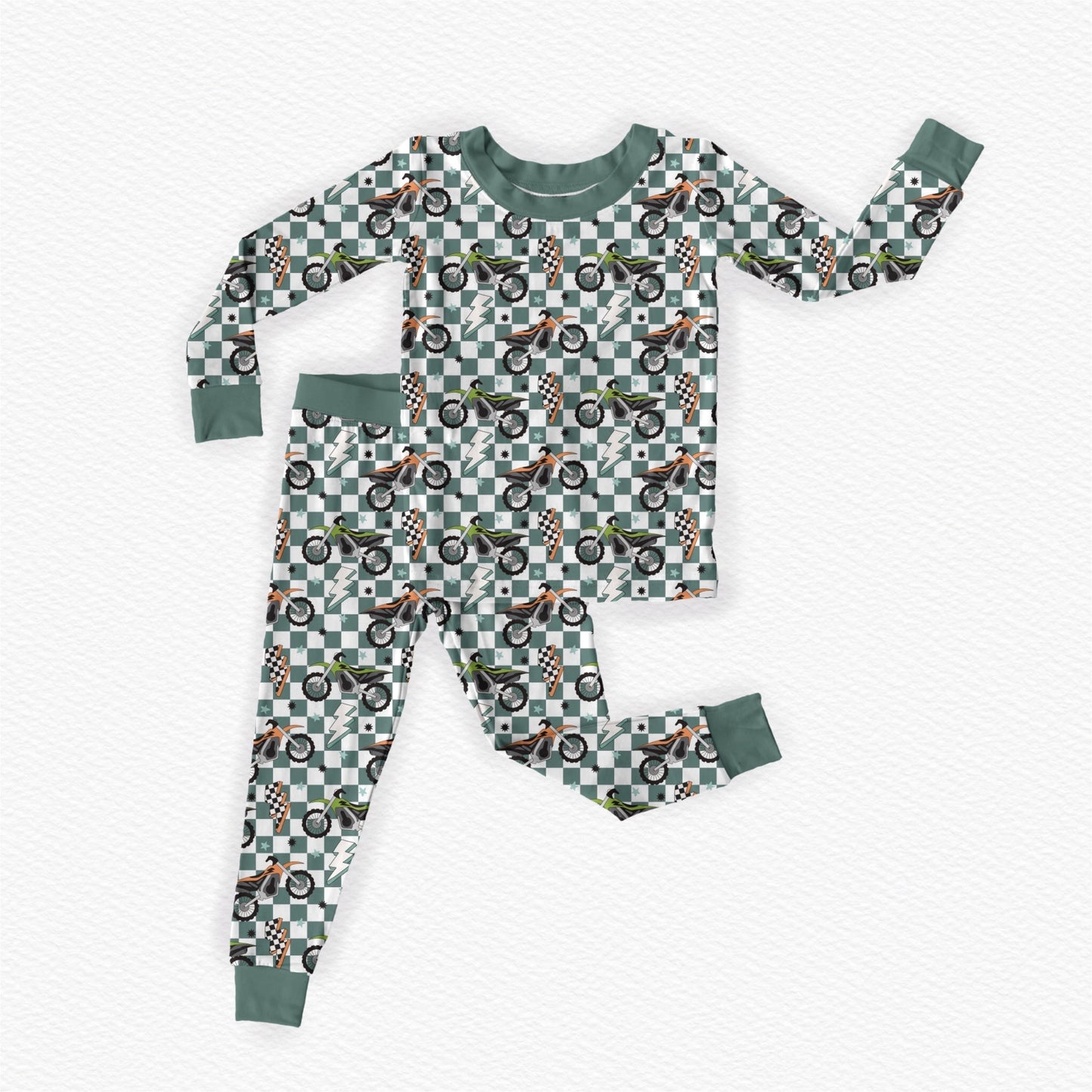 Moto Dude Bamboo Romper / Two Piece Set
