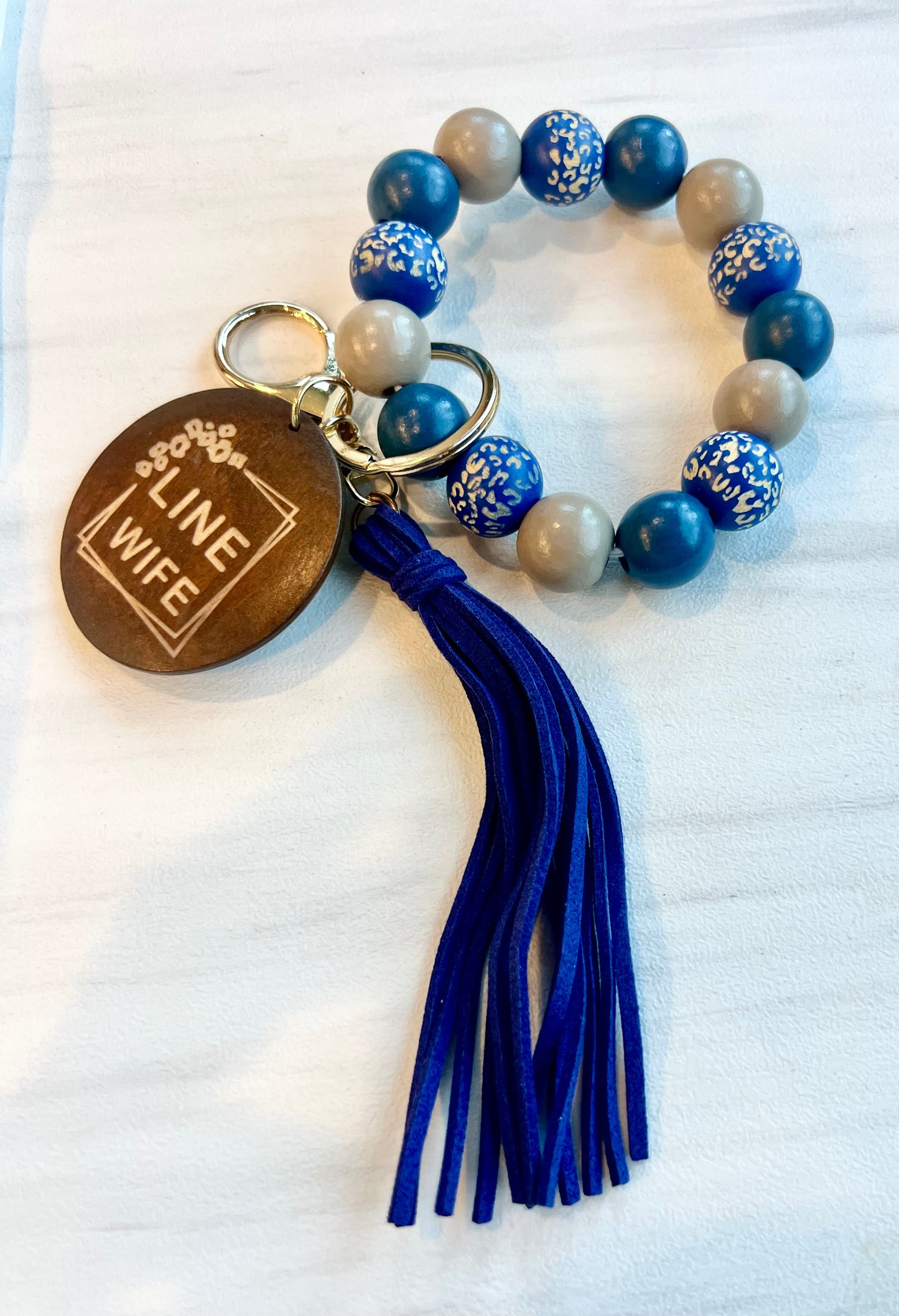 Linewife Beaded Wristlet Keychain