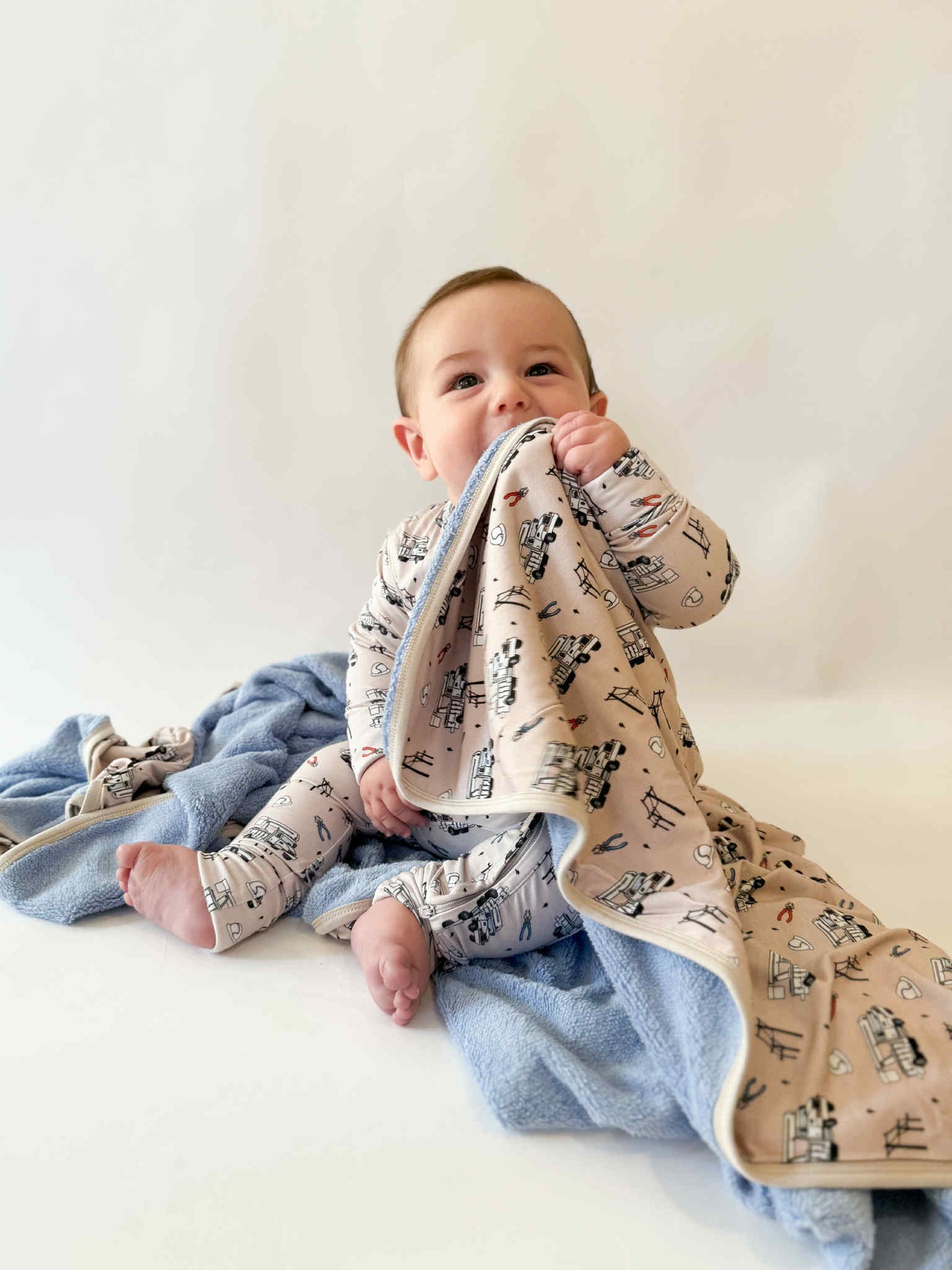 Tan Lineman Bamboo Plush Blanket