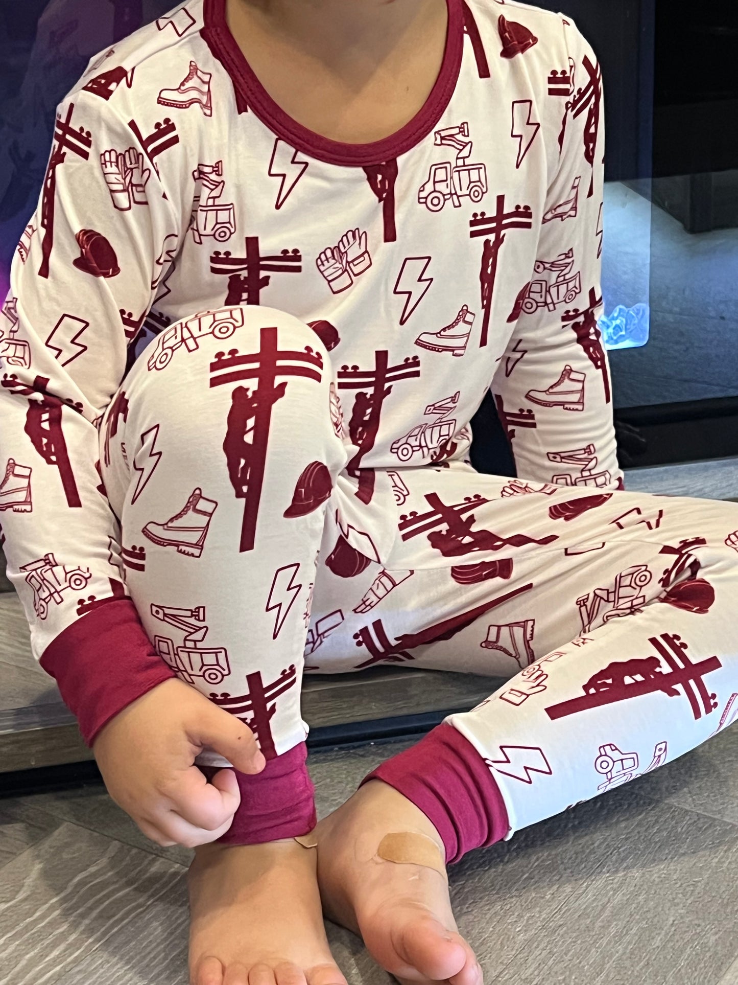 Maroon Lineman Romper & Two Piece Set