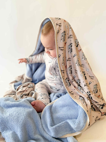 Tan Lineman Bamboo Plush Blanket