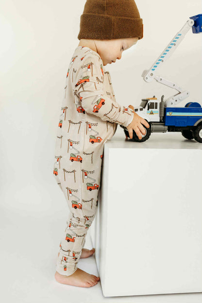Lineman Santa Bucket Truck Romper & Two Piece Set