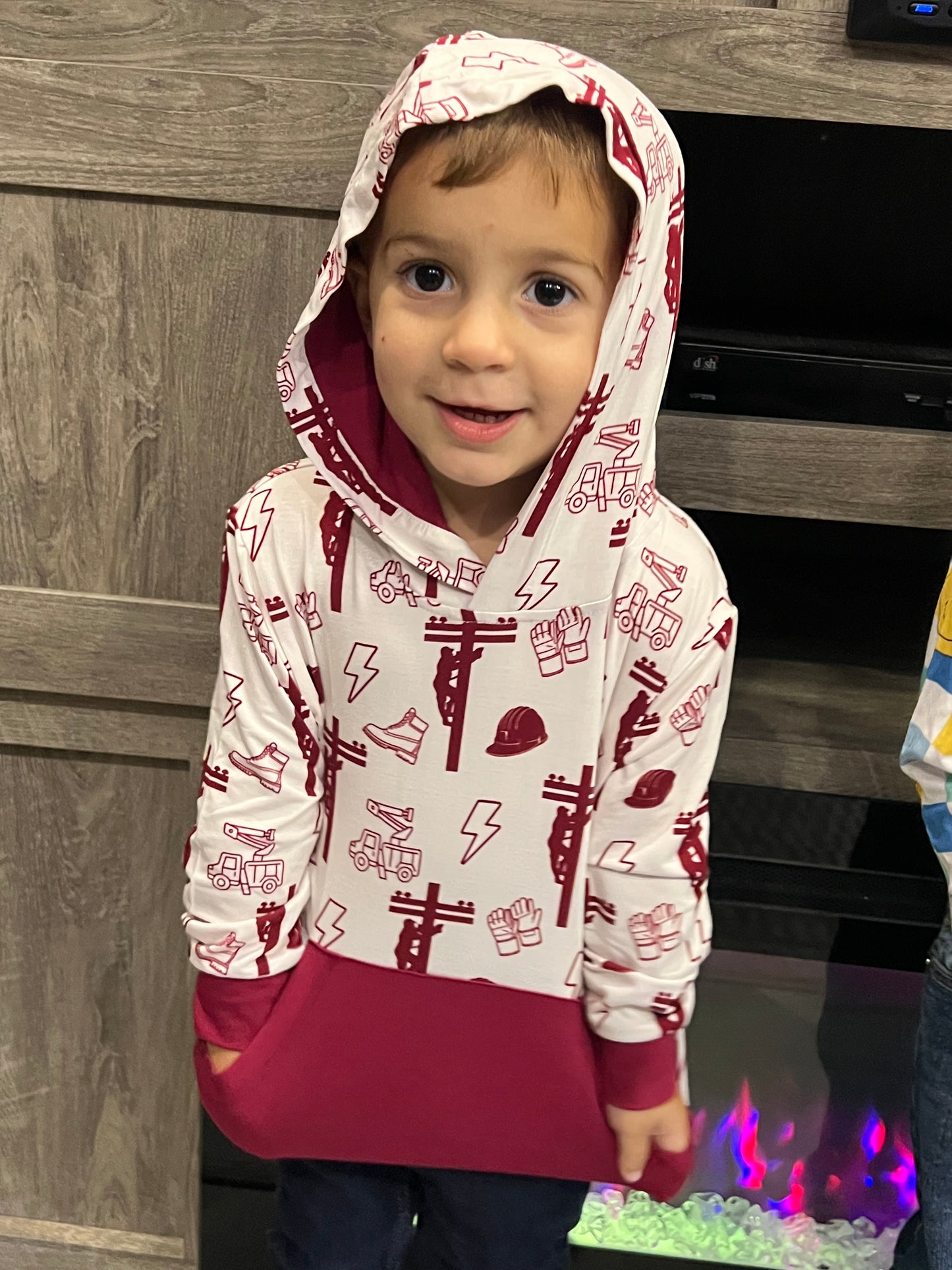 Maroon Lineman Hoodie