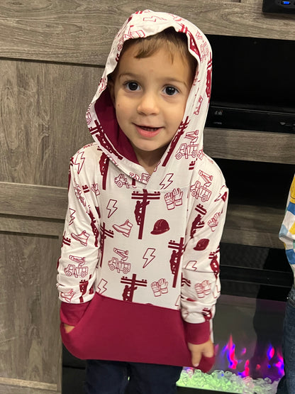 Maroon Lineman Hoodie