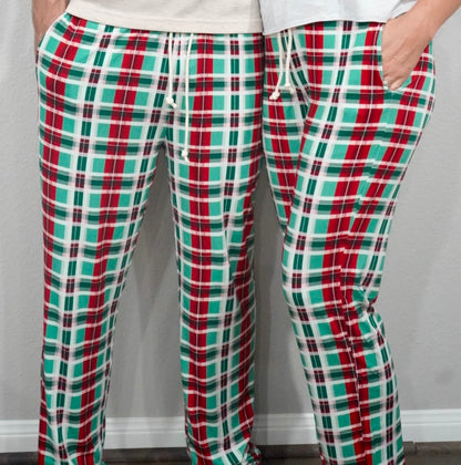Christmas Plaid Men's Bamboo Pajama Pants