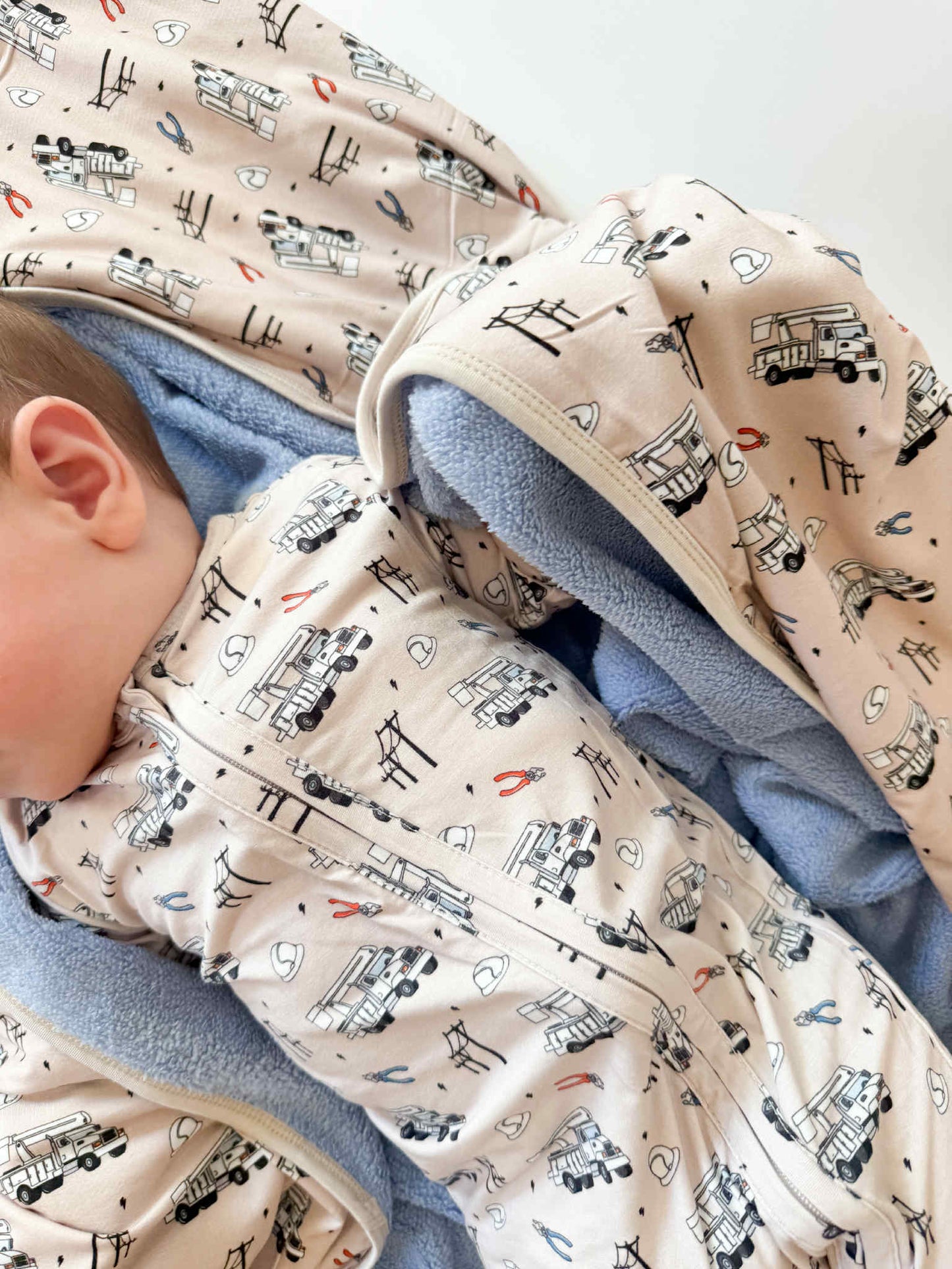 Tan Lineman Bamboo Plush Blanket