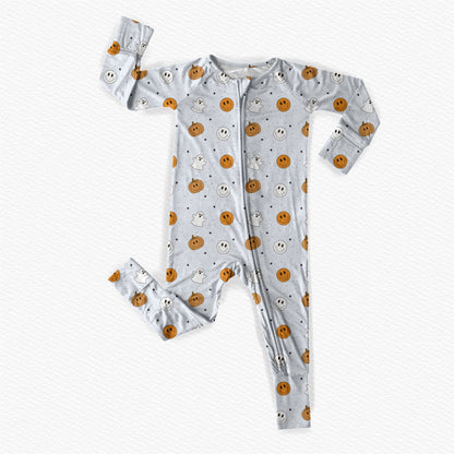 Pumpkin Ghost Smileys Bamboo Romper/ 2 Piece Set