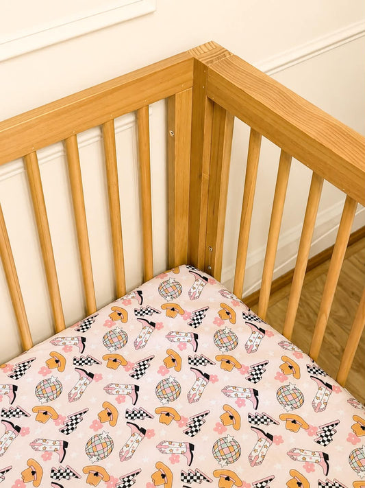 Disco Cowgirl Crib Sheet Set