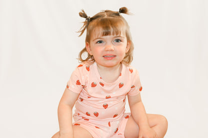 Dainty Strawberries Bamboo Short Set