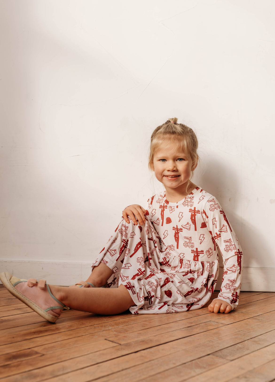 Maroon Lineman Twirl Dress