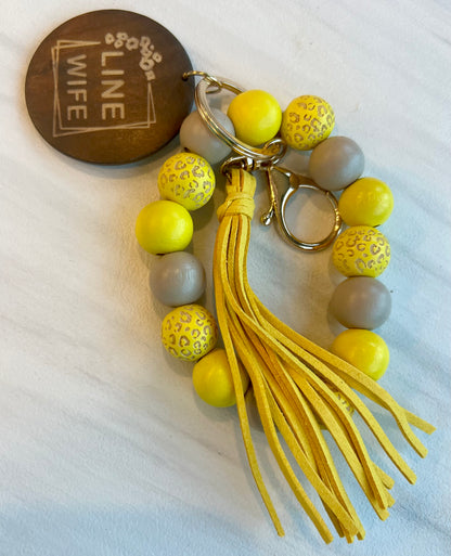 Linewife Beaded Wristlet Keychain