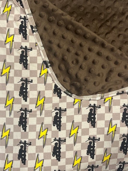 Checkered Lineman Blanket 26”x36”