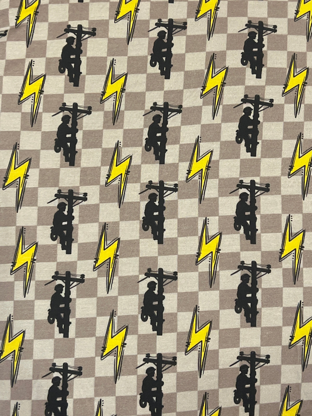 Checkered Lineman Crib Sheet Set