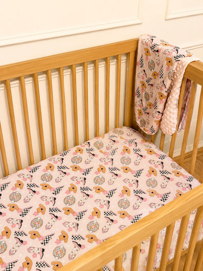 Disco Cowgirl Crib Sheet Set