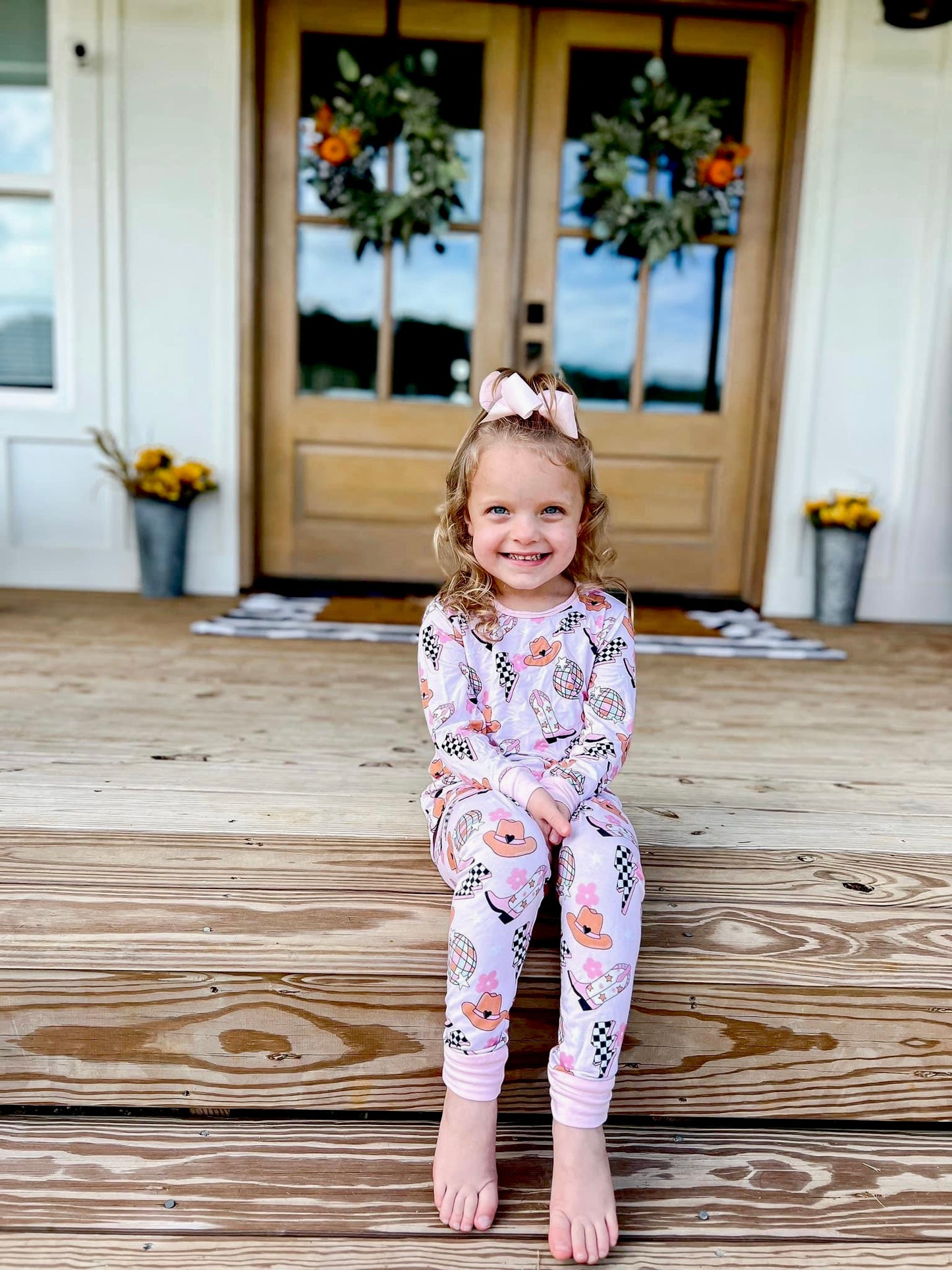 Disco Cowgirl Bamboo Romper and 2 Piece Set